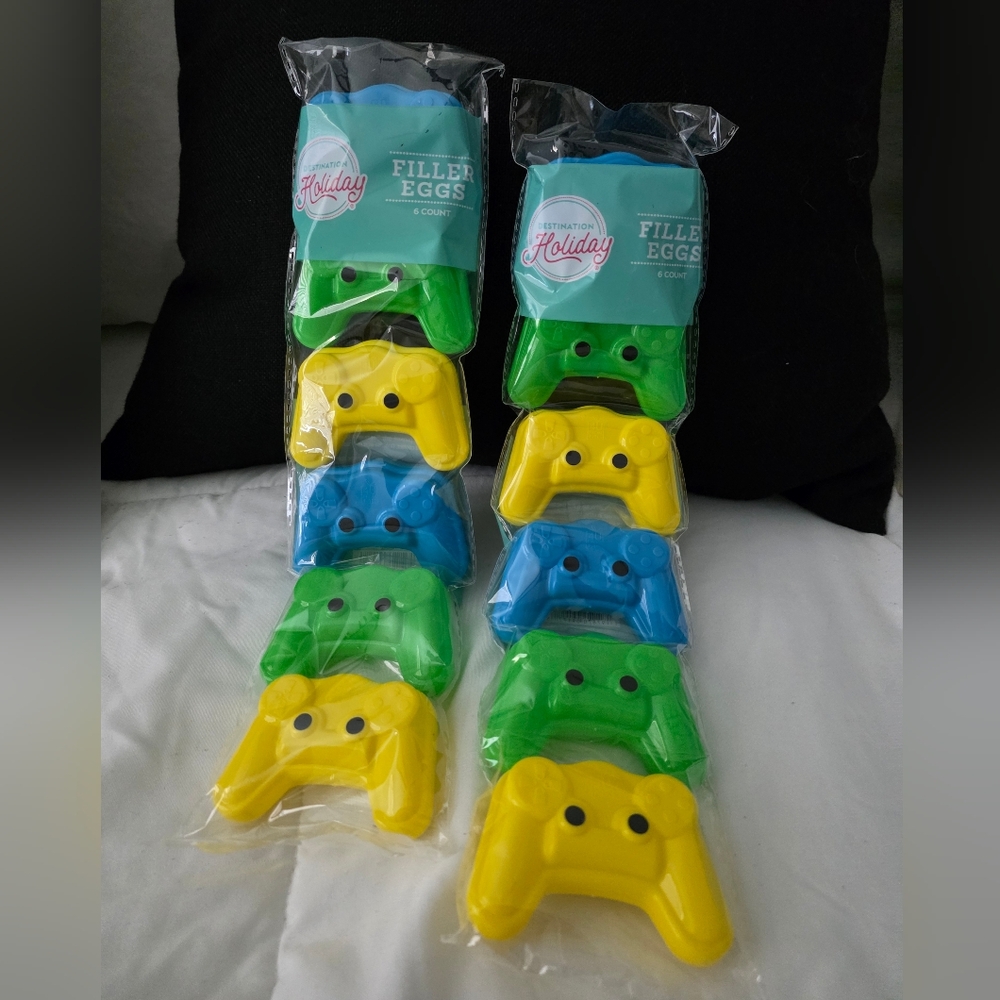 Game Control Filler Eggs - 12 Count - Yellow Green Blue